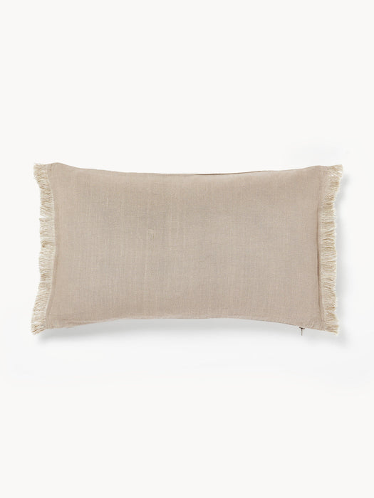 Luana Linen Cushion Cover with Fringes