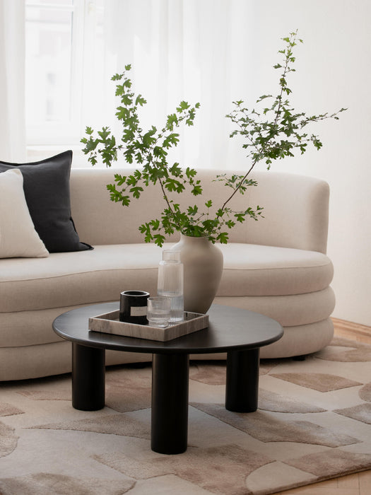 Round Oak Wood Coffee Table Didi