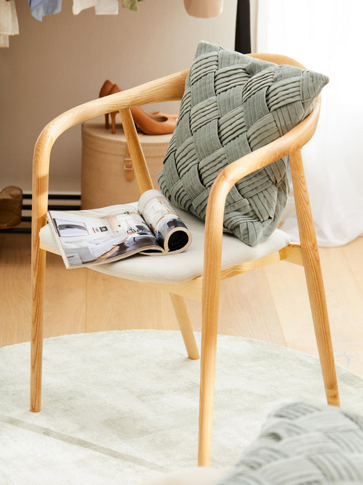 Sina Velvet Cushion Cover with Woven Pattern