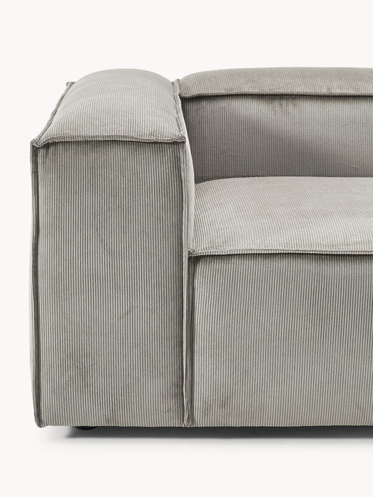 Corduroy Modular Sofa Lennon 4-seater with Ottoman leftright