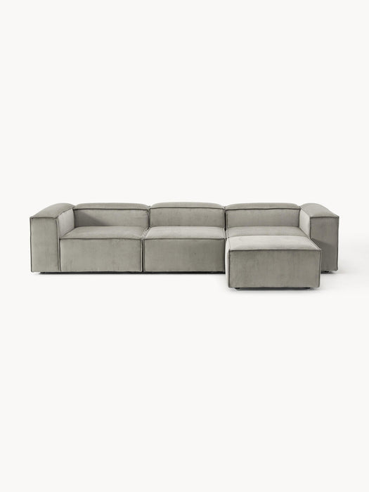 Lennon Corduroy Modular Sofa (4-seater) with Ottoman (left/right)