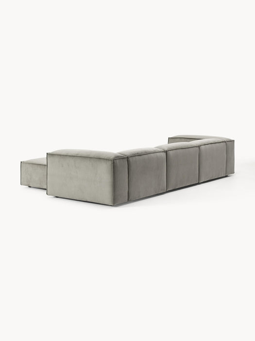 Corduroy Modular Sofa Lennon 4-seater with Ottoman leftright