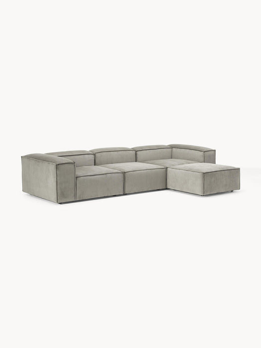 Lennon Corduroy Modular Sofa (4-seater) with Ottoman (left/right)