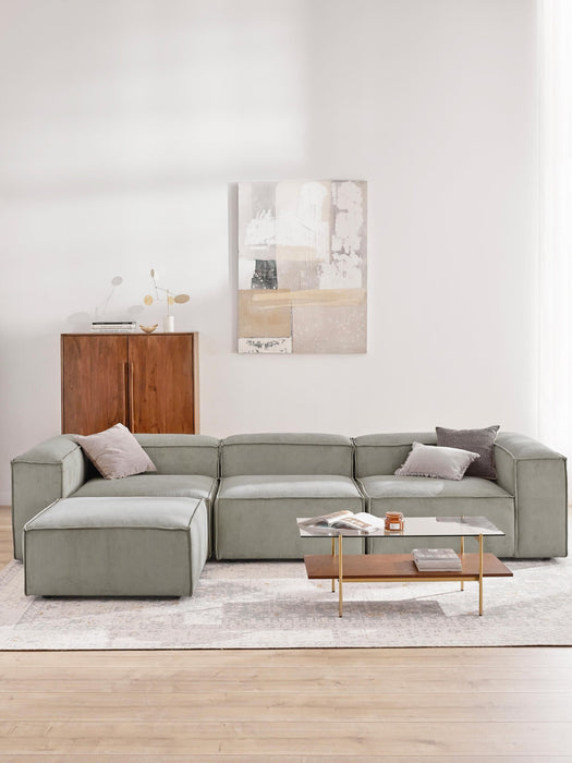 Lennon Corduroy Modular Sofa (4-seater) with Ottoman (left/right)