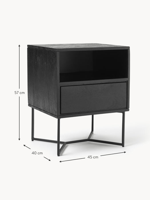 Mango Wood Bedside Table Luca with Drawer