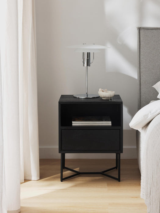Mango Wood Bedside Table Luca with Drawer