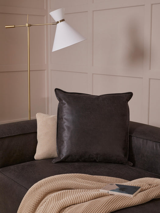 Large Leather Sofa Cushion Lennon 60x60 cm