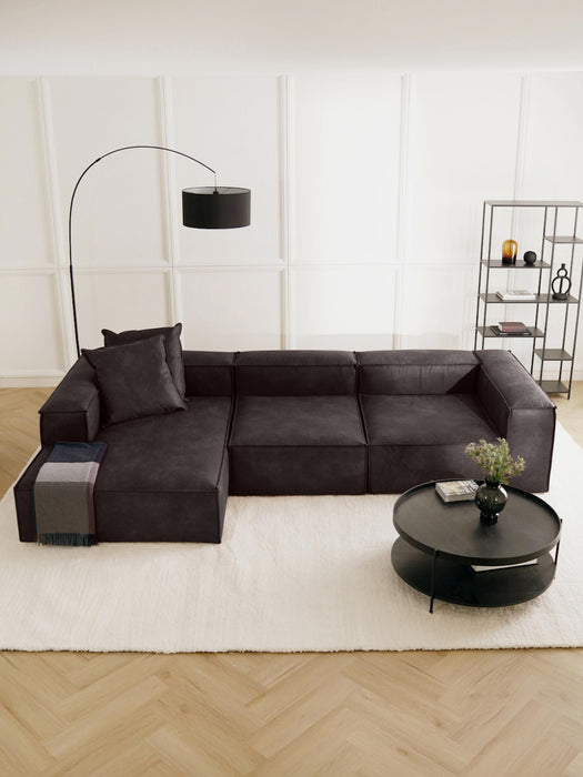 Large Leather Sofa Cushion Lennon 60x60 cm