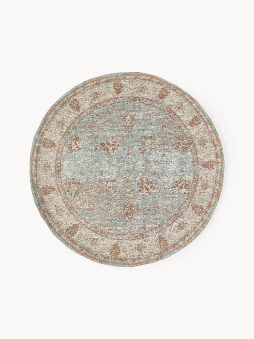 Round Hand-Woven Chenille Rug Rimini