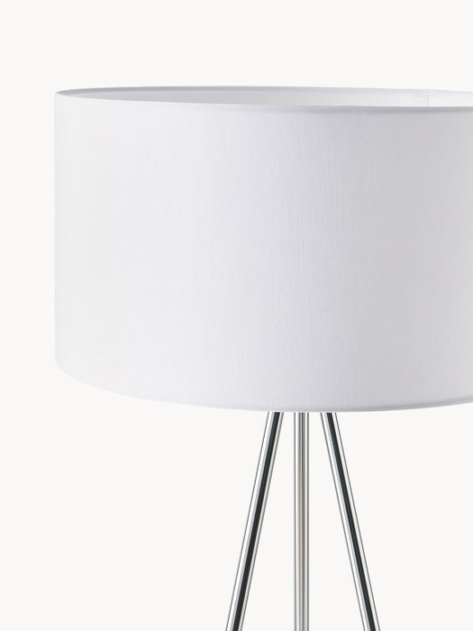 Cella Tripod Floor Lamp with Fabric Lampshade