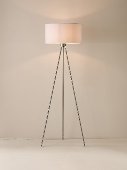 Cella Tripod Floor Lamp with Fabric Lampshade