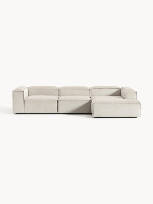 Corduroy Modular Corner Sofa Lennon 4-seater