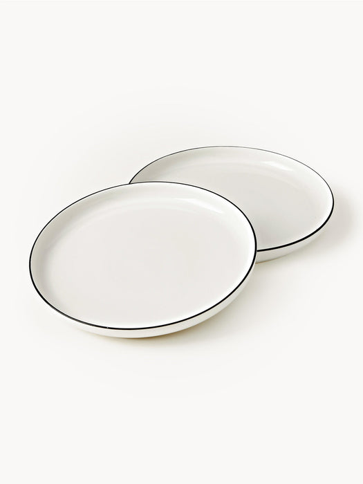 Facile Porcelain Dinner Plates, Set of 2