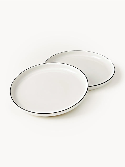 Porcelain Dinner Plates Facile Set of 2