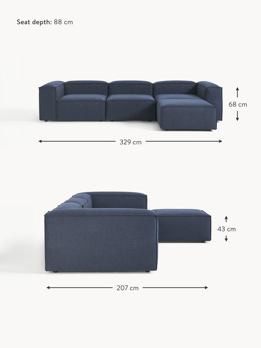 Modular Sofa Lennon 4-seater with Ottoman leftright