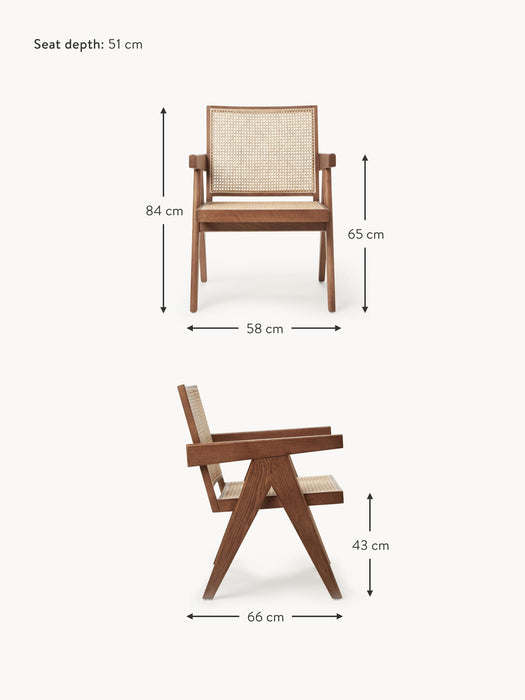 Armchair Sissi with Viennese Wickerwork