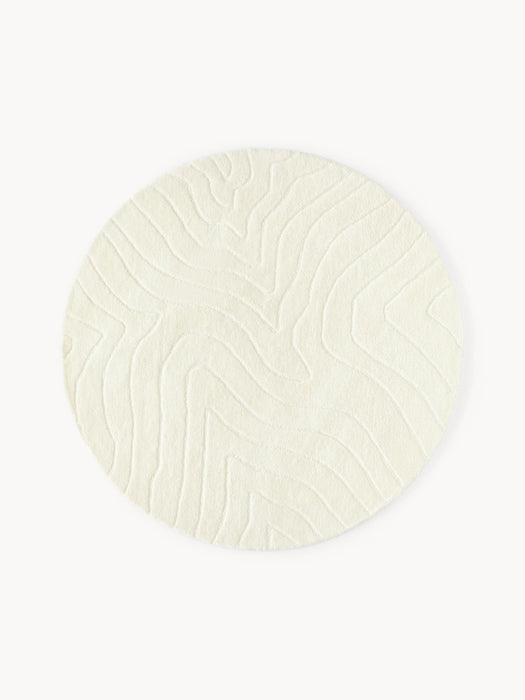 Round Hand-Tufted Wool Rug Aaron