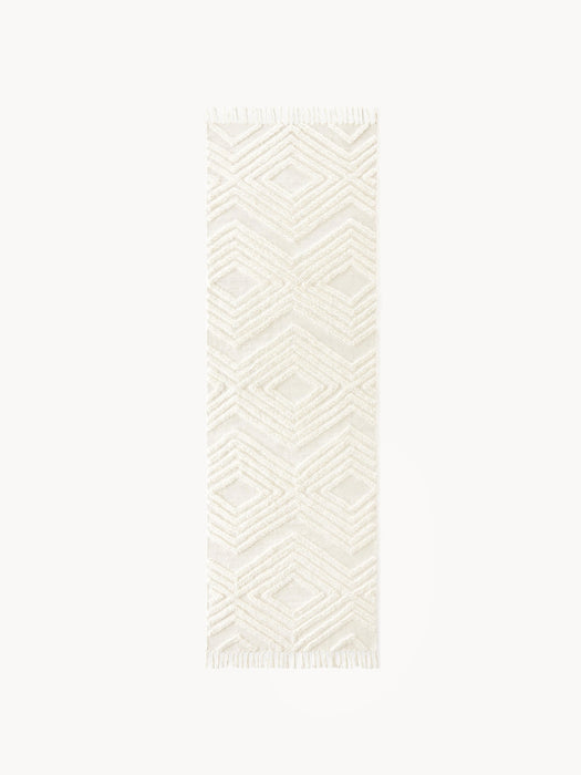 High-Low Cotton Runner Ziggy Hand-Woven