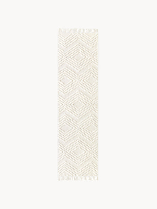 High-Low Cotton Runner Ziggy Hand-Woven