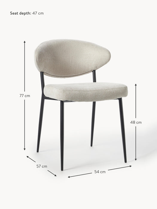 Upholstered Dining Chairs Adele Set of 2