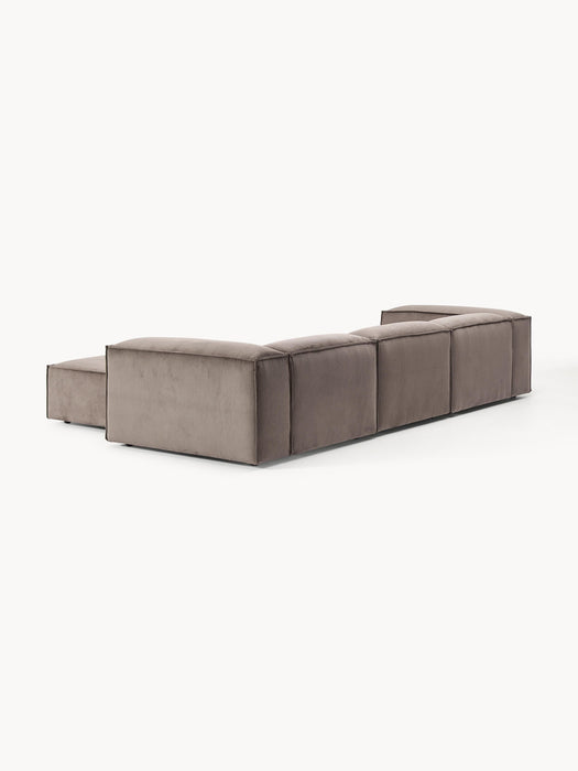 Corduroy Modular Sofa Lennon 4-seater with Ottoman leftright