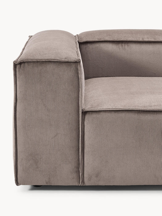 Corduroy Modular Sofa Lennon 4-seater with Ottoman leftright