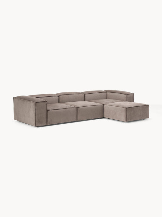 Lennon Corduroy Modular Sofa (4-seater) with Ottoman (left/right)