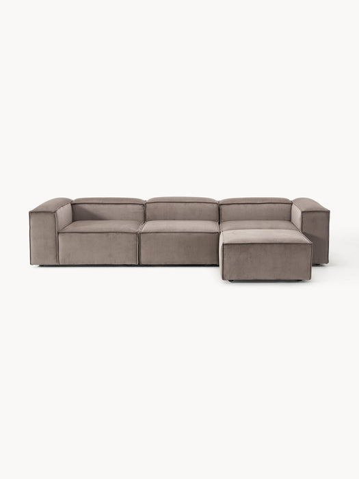 Corduroy Modular Sofa Lennon 4-seater with Ottoman leftright