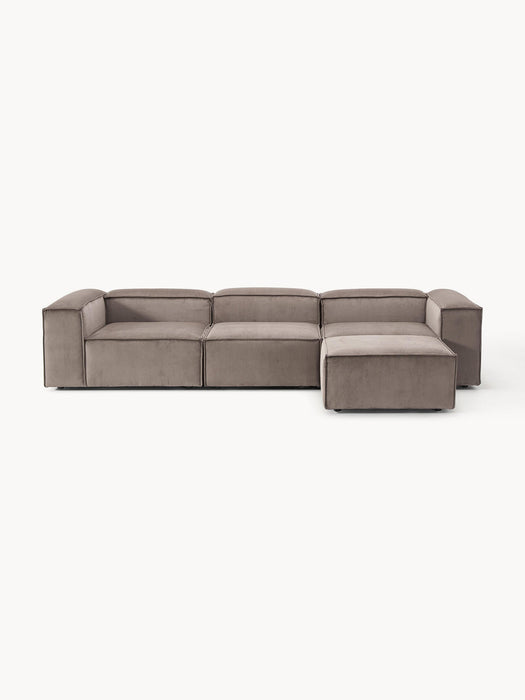 Lennon Corduroy Modular Sofa (4-seater) with Ottoman (left/right)