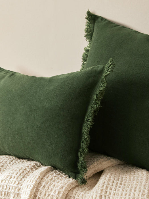 Luana Linen Cushion Cover with Fringes