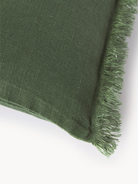 Luana Linen Cushion Cover with Fringes