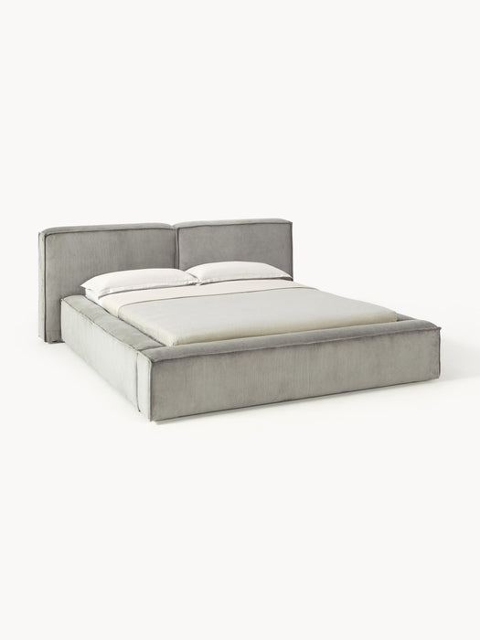 Upholstered Corduroy Bed Lennon