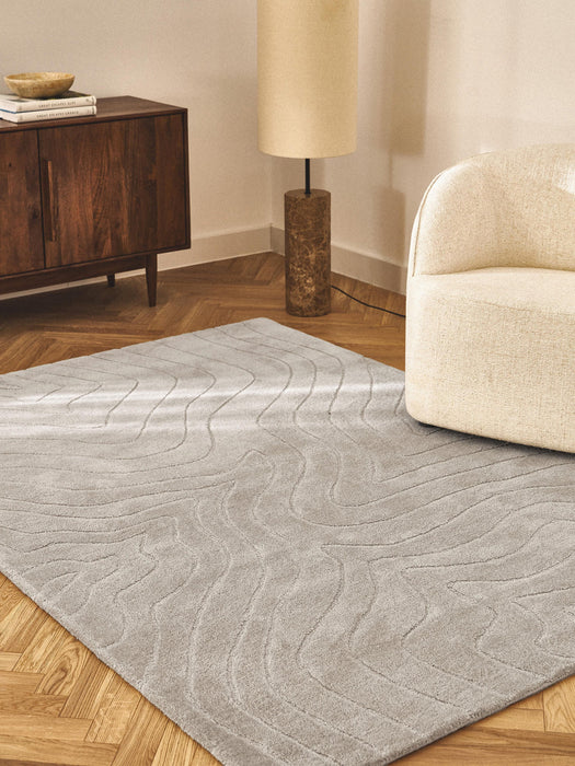Aaron High-Low Wool Rug, Hand-Tufted