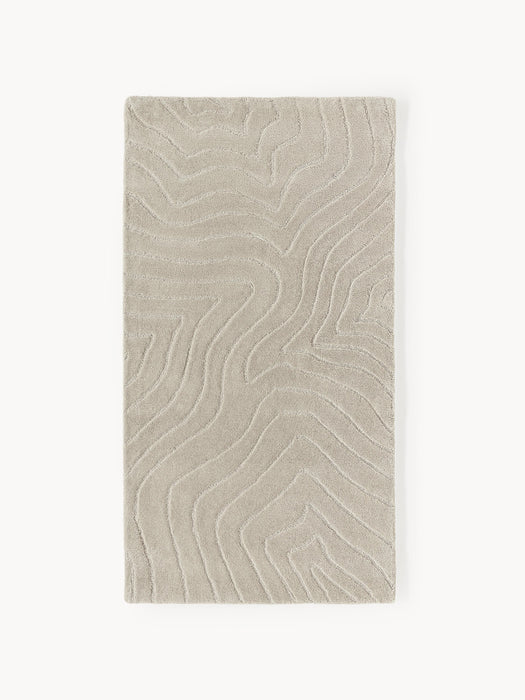 High-Low Wool Rug Aaron Hand-Tufted
