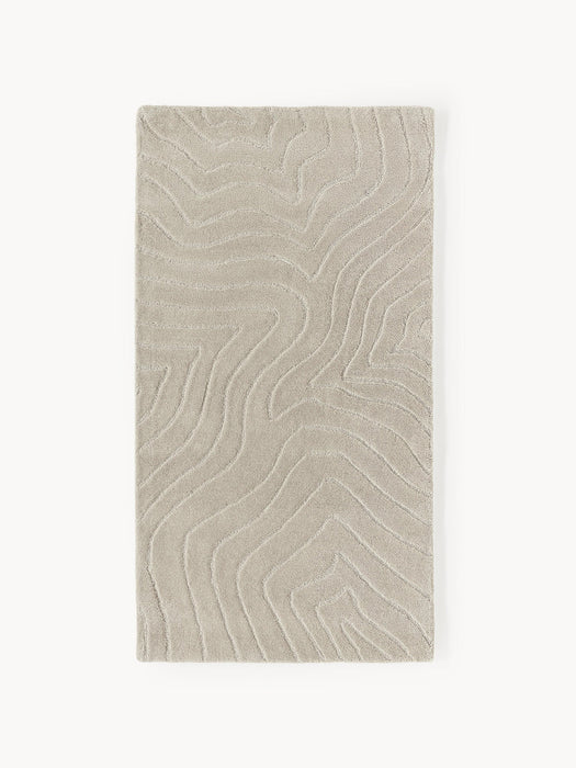 Aaron High-Low Wool Rug, Hand-Tufted