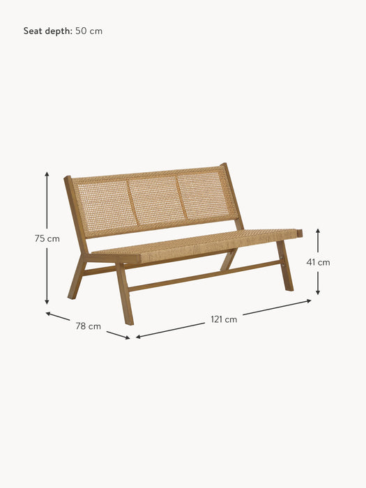 Wickerwork Garden Bench Palina