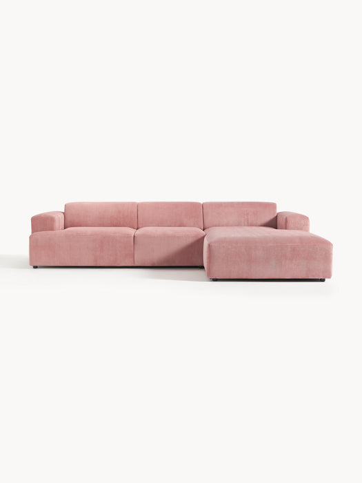 Melva Corduroy Corner Sofa (4-seater)