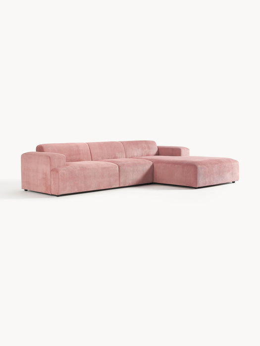 Melva Corduroy Corner Sofa (4-seater)