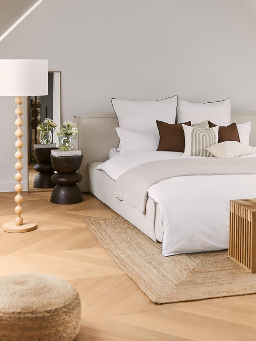 Full-Length Leaner Mirror Avery with Oak Wood Frame