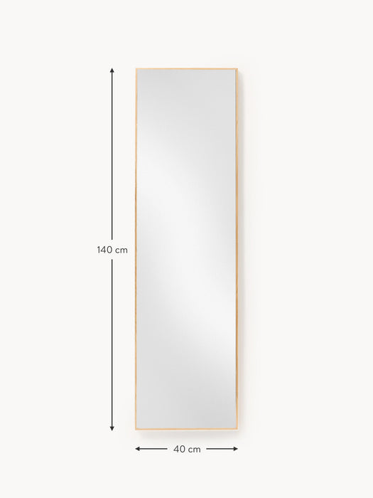 Full-Length Leaner Mirror Avery with Oak Wood Frame