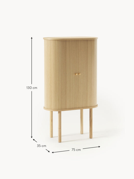 Highboard Calary with Fluted Front