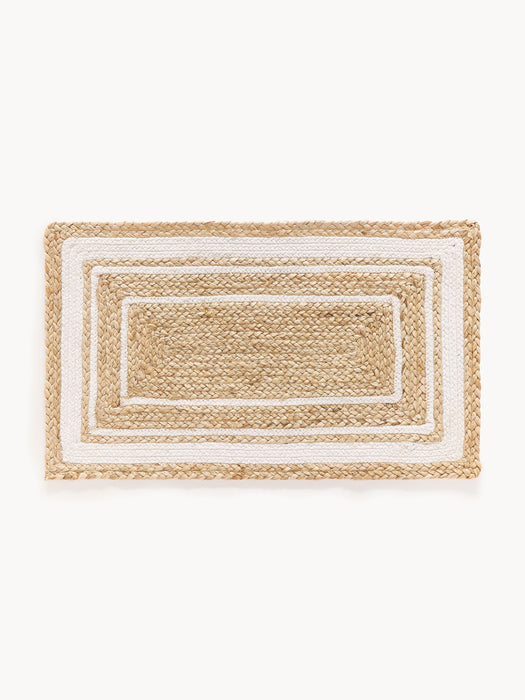 Handwoven Jute Doormat Clover