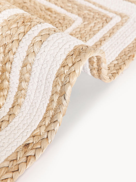 Handwoven Jute Doormat Clover