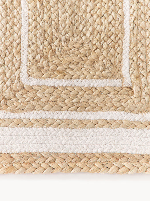 Handwoven Jute Doormat Clover