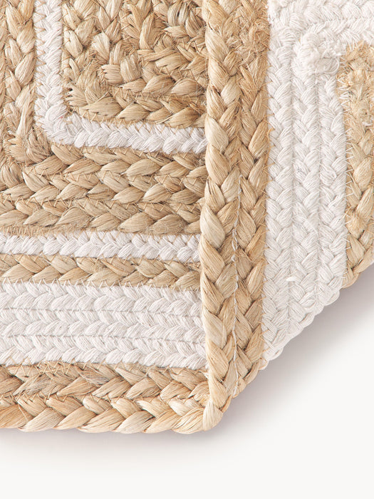 Handwoven Jute Doormat Clover