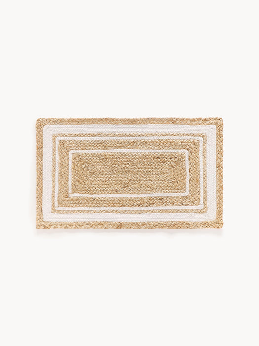 Handwoven Jute Doormat Clover