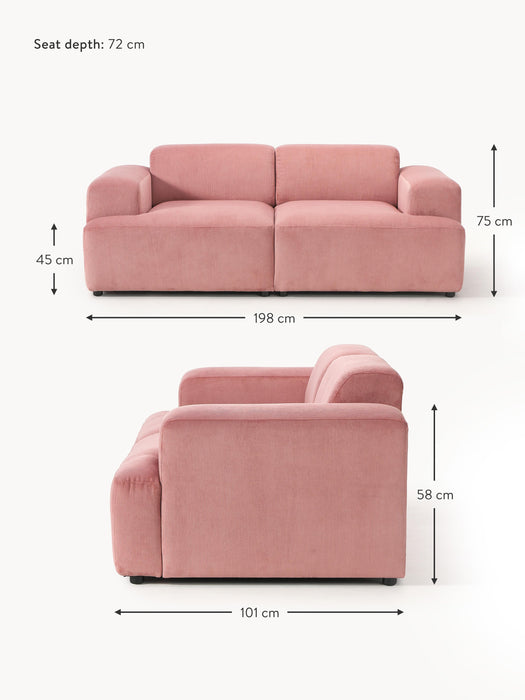 Corduroy Sofa Melva 2-seater
