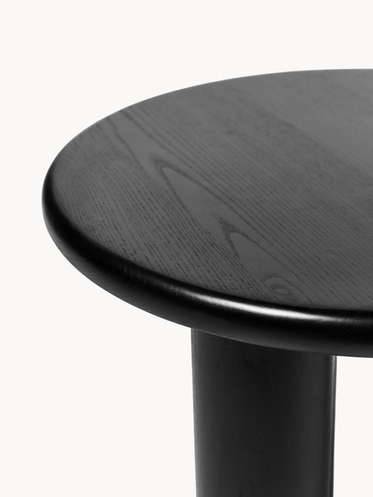 Round Oak Wood Side Table Didi