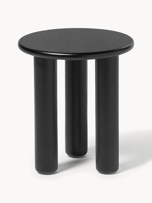 Round Oak Wood Side Table Didi