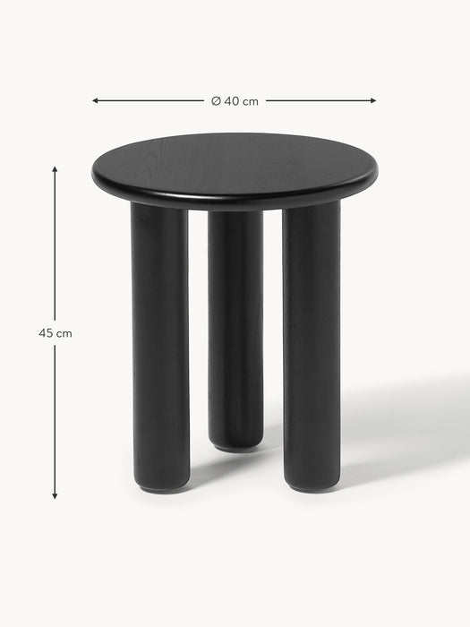 Round Oak Wood Side Table Didi